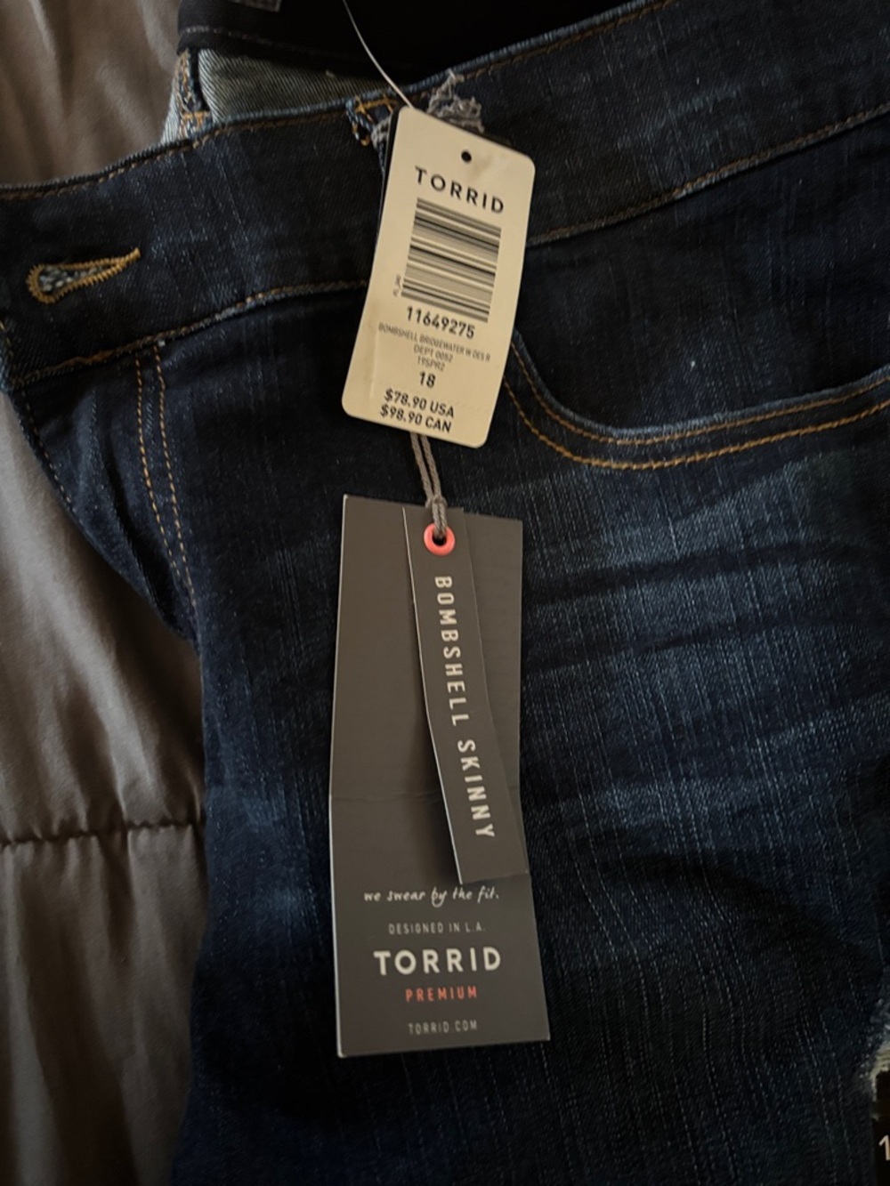 torrid Dark Blue Bombshell Skinny Jeans